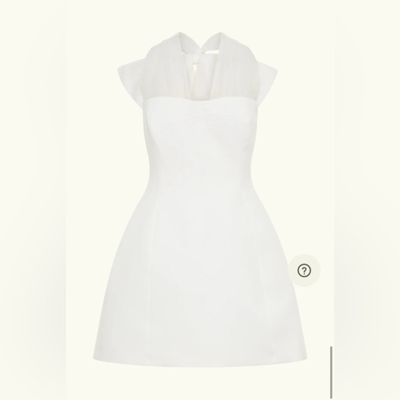 Meshki Maryam Tulle Bow Mini Dress - White - NWT - Picture 12 of 14